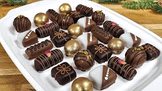 Christmas Chocolate Truffles with Milk SIMPLE Chocolate Truffle Recipe [upl. by Acherman287]