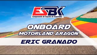 Motorland Aragón GoPro Onboard Lap Eric Granado Honda CBR1000RRR [upl. by Adikam]