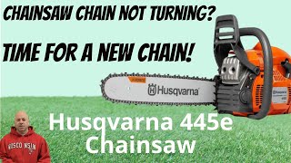 Husqvarna 445 Chainsaw Chain Not Turning  FIXED [upl. by Wilkie]