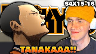 TANAKA 😭 Volleybal Fan REACTS To HAIKYUU S4 Episode 1516 [upl. by Camden]