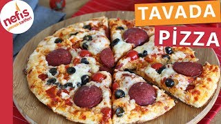 Tavada Pizza Tarifi  Nefis Yemek Tarifleri [upl. by Annaerdna]