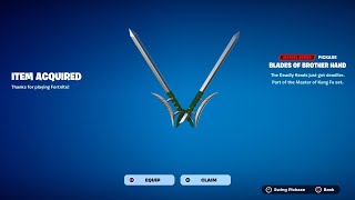 How To Get Blades of Brother Hand Pickaxe NOW FREE In Fortnite Unlocked Crescent Darts [upl. by Nickey]