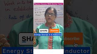 Energy Stored In A Inductor Derivation Class12 in Hindi inductors shorts [upl. by Inna888]