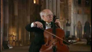 Rostropovich Plays Bach 1ii Allemande [upl. by Coumas]