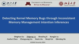 USENIX Security 24  Detecting Kernel Memory Bugs through Inconsistent Memory Management [upl. by Tolley]