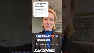 🇪🇪Estonian PM Kaja Kallas addressing to international followers InsidePolitix [upl. by Atteuqcaj176]