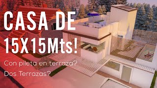 CASA en TERRENO de 15 x 15 Metros CON PILETA en TERRAZA  🎄ESPECIAL NAVIDAD [upl. by Asseram]