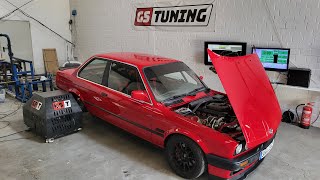 BMW E30 318is M42 Turbo 1Bar Boost 266WHP Build  Hub Dyno [upl. by Ahsitak]