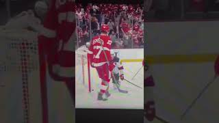 Detroit Red Wings win Rasmussen puts Jack Hughes down with the Devils lgrw nhl nhlhighlights [upl. by Assiralc221]