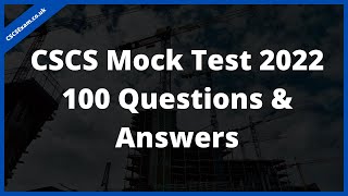 CSCS Card Test  100 Questions and Answers CSCS Mock Test  CSCS Training Video [upl. by Johann910]