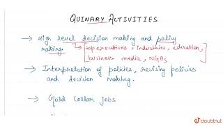 WHAT ARE QUINARY ACTIVITIES [upl. by Padgett]