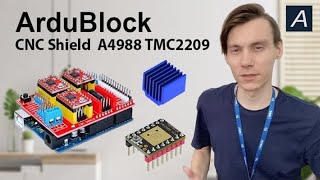 ArduBlock  CNC Shield  A4988 TMC2209 [upl. by Alaek311]