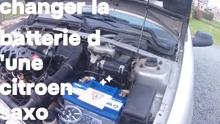 video comment changer la batterie dune citroen saxo [upl. by Anelliw49]