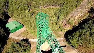 Drone Video Ducktown TN Mine Tower Central Headframe [upl. by Medor]