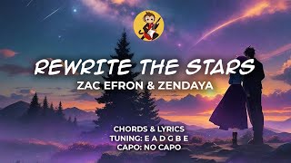 Rewrite The Stars  Zac Efron amp Zendaya  Chords and Lyrics [upl. by O'Donnell]