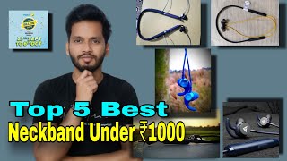 Top 5 Best Neckband Under ₹1000 on Flipkart Big Billion Days 🔥🔥 [upl. by Jansson803]