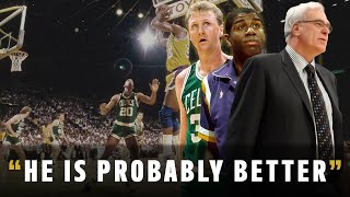 Phil Jacksons opinion on who is better between Magic Johnson and Larry Bird [upl. by Thagard]