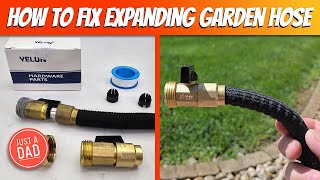 How to Fix Expanding Garden Hose Leaking Using YELUN Garden Hose Repair Kit [upl. by Gaivn192]