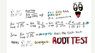 Does the series converge or diverge Root Test RU CALC 152 [upl. by Ruthven]