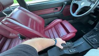 1986 BMW 635CSi E24 Power Drivers Seat Operation [upl. by Martz]