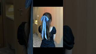 Simple ribbon hairstyle l how to wear bandana bandana rose apt brunomars [upl. by Darcee878]