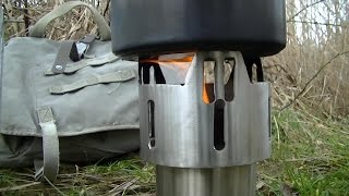 woodgas stove  gasifier  the folding version for backpacking DIY [upl. by Eittocs]