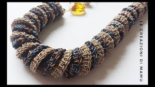 COLLANA TORCHON TUTORIAL UNCINETTO CROCHET [upl. by Acirea]