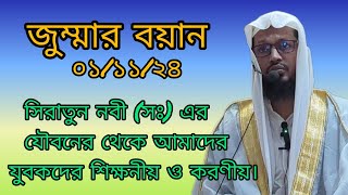 সিরাতুন নবী সঃ এর যৌবনের থেকে আমাদের যুবকদের শিক্ষনীয় ও করণীয়  জুম্মার বয়ান  Eman Tv [upl. by Eednil]