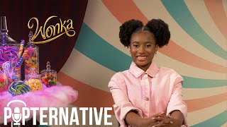 Wonka Interview Calah Lane on playing Noodle amp Working with Timothée Chalamet [upl. by Meingolda]