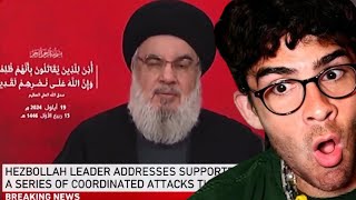 HasanAbi Reacts to Hezbollah Leader Hassan Nasrallah is addressing supporters following [upl. by Berte]