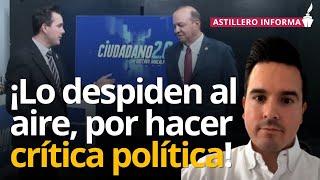 Dueño de TV de Baja California entra a foro a despedir a conductor de programa de crítica política [upl. by Aprilette]