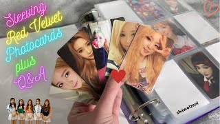 Answering collection questions while sleeving my Red Velvet photocards ✰ [upl. by Jaquenette]