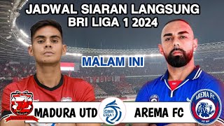 Jadwal BRI LIGA 1 2024  MADURA UNITED vs AREMA FC  Head to head [upl. by Ayotahs]