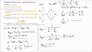 LEIFIphysik Aufgabenlösung  Ersatzwiderstand bei Reihen und Parallelschaltung [upl. by Ferdinanda]