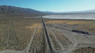 Saltdale Train Tracks • Between CA14 and US395 north of Mojave CA • Drone View [upl. by Mikahs388]