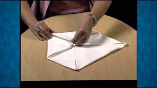 Napkin folding demo  the water lily [upl. by Hcahsem]