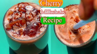 cherry milkshake recipeyummy and tasty recipeLook my kitchen room।। [upl. by Doy]