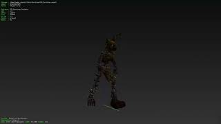 FNAF Security Breach BurnTrapSpringtrap all animations and model showcase [upl. by Aenej795]