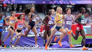 Nikki Hiltz places third claims spot in womens 1500m final  Paris Olympics  NBC Sports [upl. by Grania267]