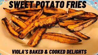 BAKED SWEET POTATO FRIES [upl. by Nylannej]