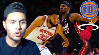 KNICKS VS HEAT REACTION HIGHLIGHTS [upl. by Silvers418]