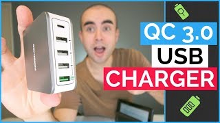 Qualcomm Quick Charge 30 Charger  USB Charging Hub Review [upl. by Huba]