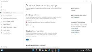 Cara Matikan Windows Defender Security REALTIME PROTECTION di Windows 11 [upl. by Kaitlyn113]