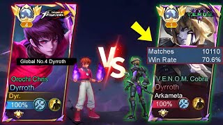 DYR vs Arkameta 10K MATCHES DYRROTH 1v1 REMATCH  MLBB [upl. by Yromem]