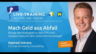 WS1 Live Training quotMach Geld aus Abfallquot [upl. by Windy]