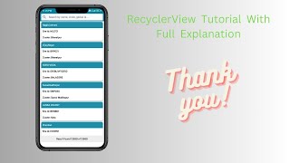 Recycler View in Android Studio Easy Explanation  Android Recycler View Tutorial [upl. by Ayekal]