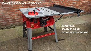 EINHELL TABLE SAW TABLE TOP EXTENSION MODIFCATION [upl. by Akyssej]