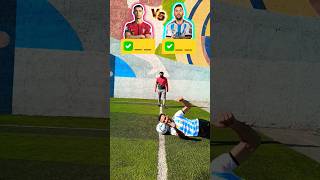 Messi VS Ronaldo⚽🤯hold the ball with CLOSED EYES challenge shorts challenge soccer football [upl. by Talley652]