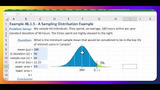 How to Solve an Inverse Sampling Problem using Excels NORMINV [upl. by Ameen]