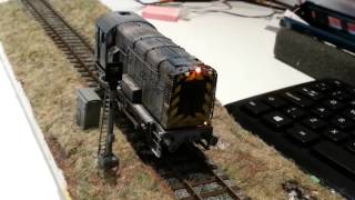 Custom dcc light fitted Hornby class 08 industrial shunter [upl. by Ahsotan]